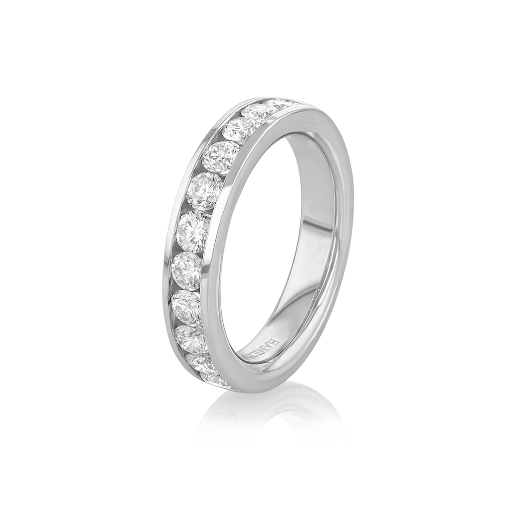 Hamilton Duet Collection 18k White Gold and 1.00 Total Weight Diamond Wedding Band