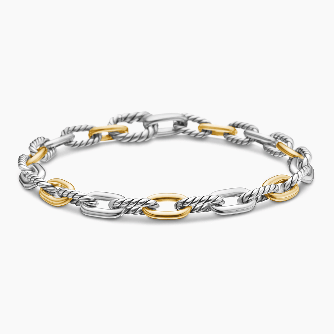 David Yurman DY Madison® Chain Bracelet Sterling Silver with 18k Yellow Gold, 5.5mm