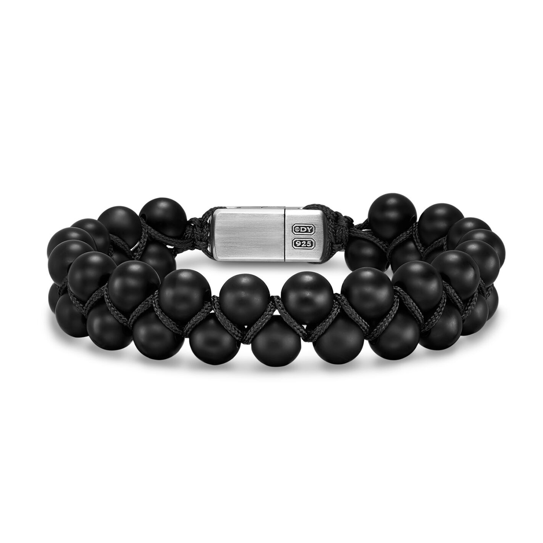 David Yurman Spiritual Beads Two Row Woven Bracelet