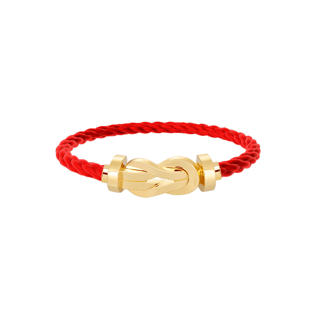 FRED Red Cord 18k Yellow Gold LG Chance Infinie Buckle, Exclusively ay Hamilton Jewelers