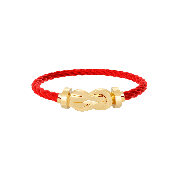 FRED Red Cord 18k Yellow Gold LG Chance Infinie Buckle, Exclusively ay Hamilton Jewelers