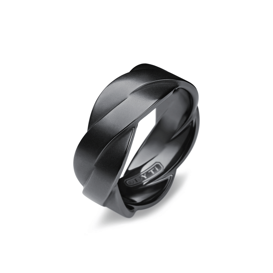 David Yurman Helios Band Ring in Black Titanium