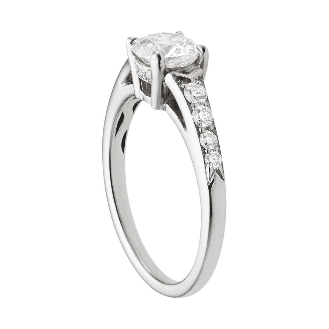 1912 18k White Gold and .25CT Diamond Engagement Mounting Ring