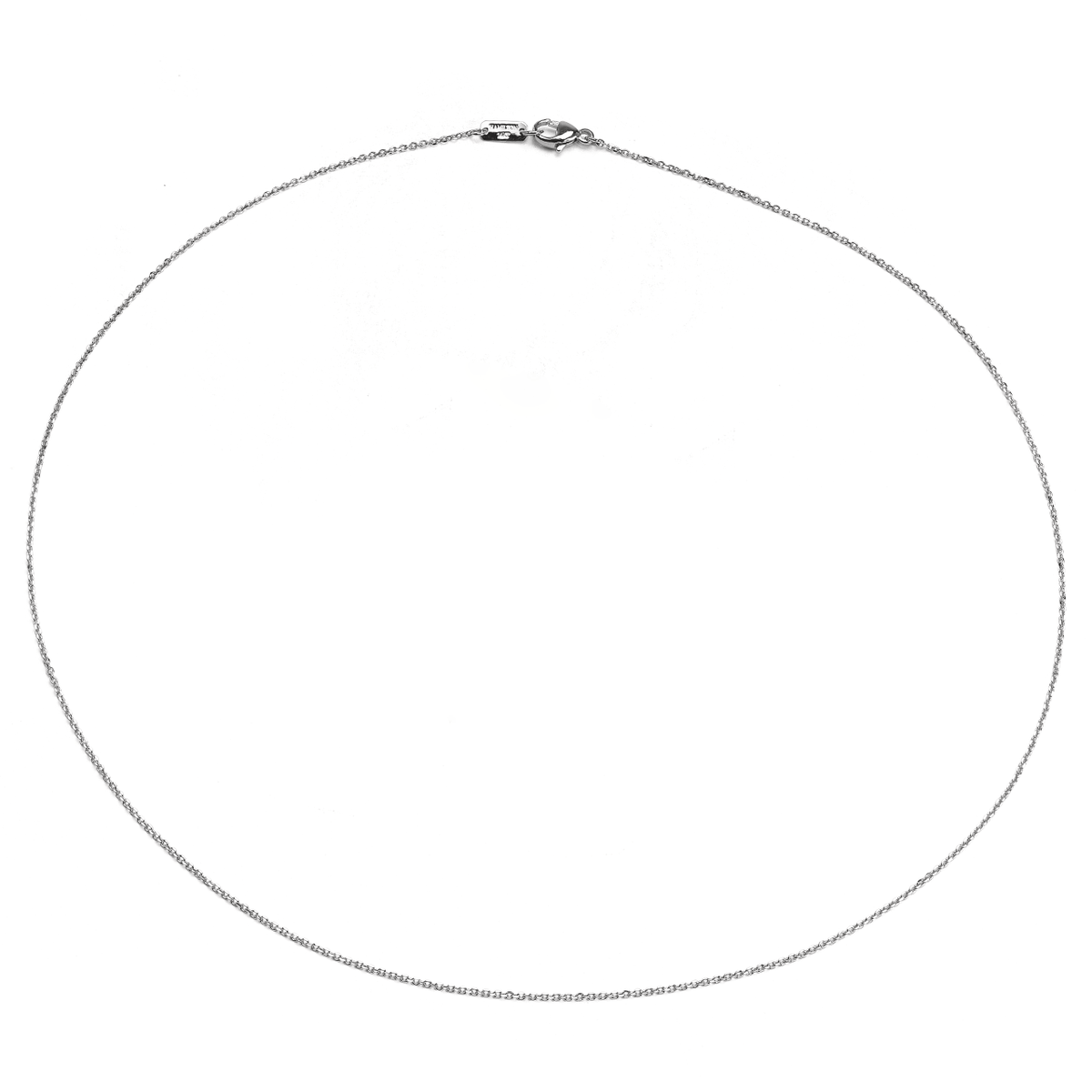 Hamilton Collection Mercer 14k White Recycled Gold 1.2mm Cable 18 Inch Necklace