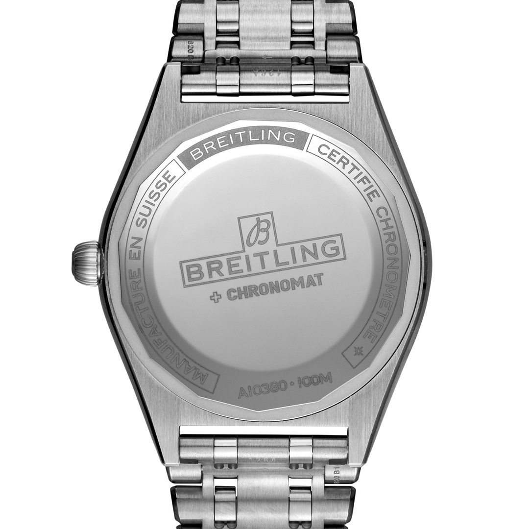 Breitling Ladies Stainless Steel Chrono Automatic 36 Diamond Bezel #A10380591A1A1
