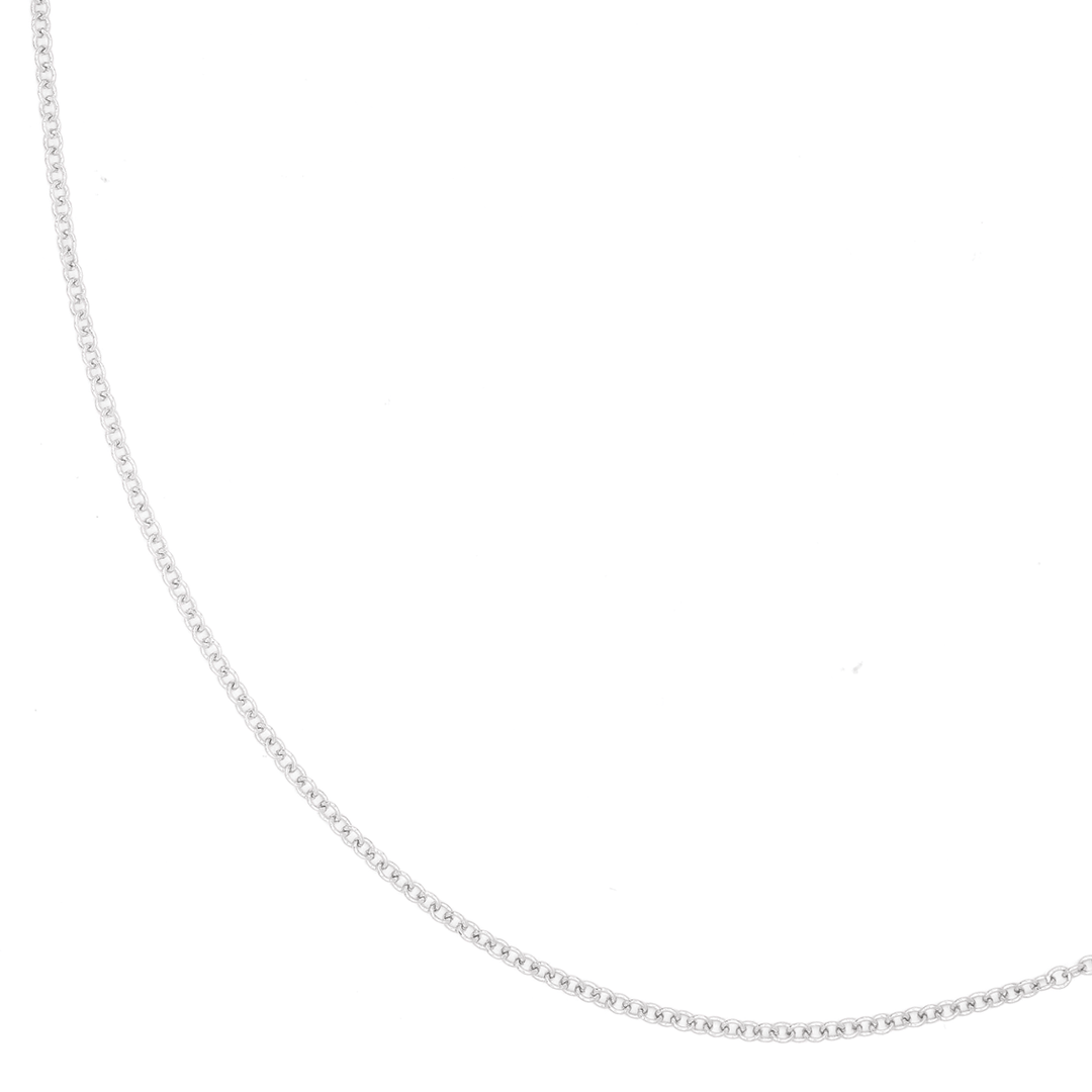 18k White Recycled Gold 1.1mm Cable 18 Inch Necklace