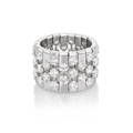 18k White Gold and 6.00 Total Weight Diamond Fashion Band