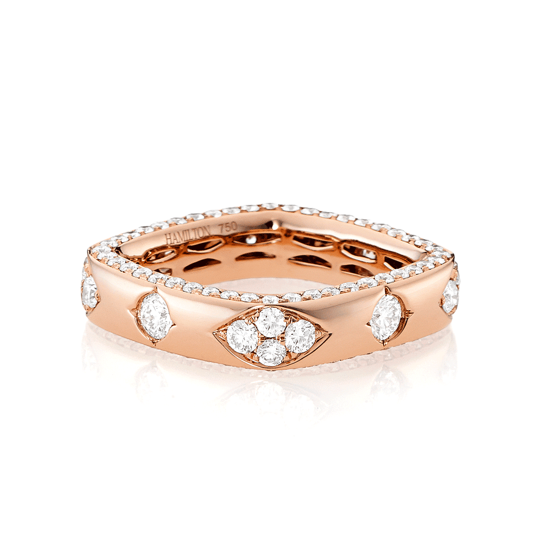 Mercer 18k Rose Gold and Diamond 1.90 Total WeightRing