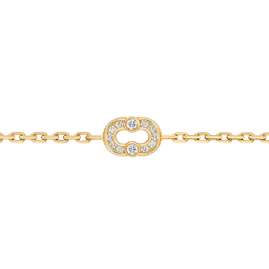 Viltier 18k Yellow Gold Magnetic Diamond Chain Bracelet