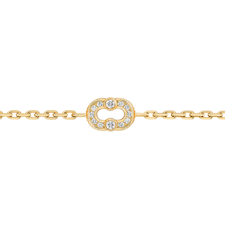 Viltier 18k Yellow Gold Magnetic Diamond Chain Bracelet