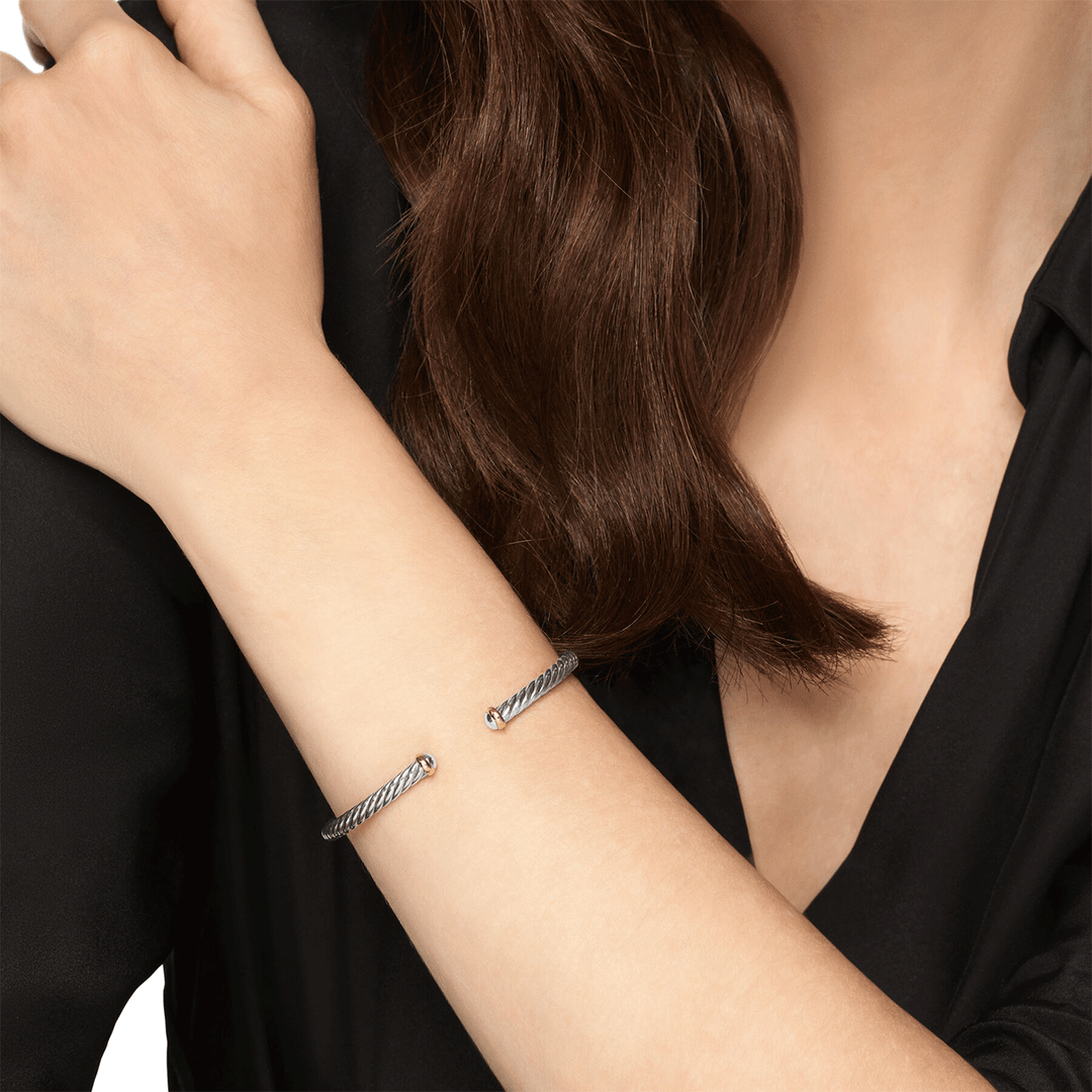 David Yurman Cable Flex® Bracelet Sterling Silver, 4mm Medium