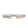 David Yurman Cable Classic Collection Bracelet with 14k Yellow Gold