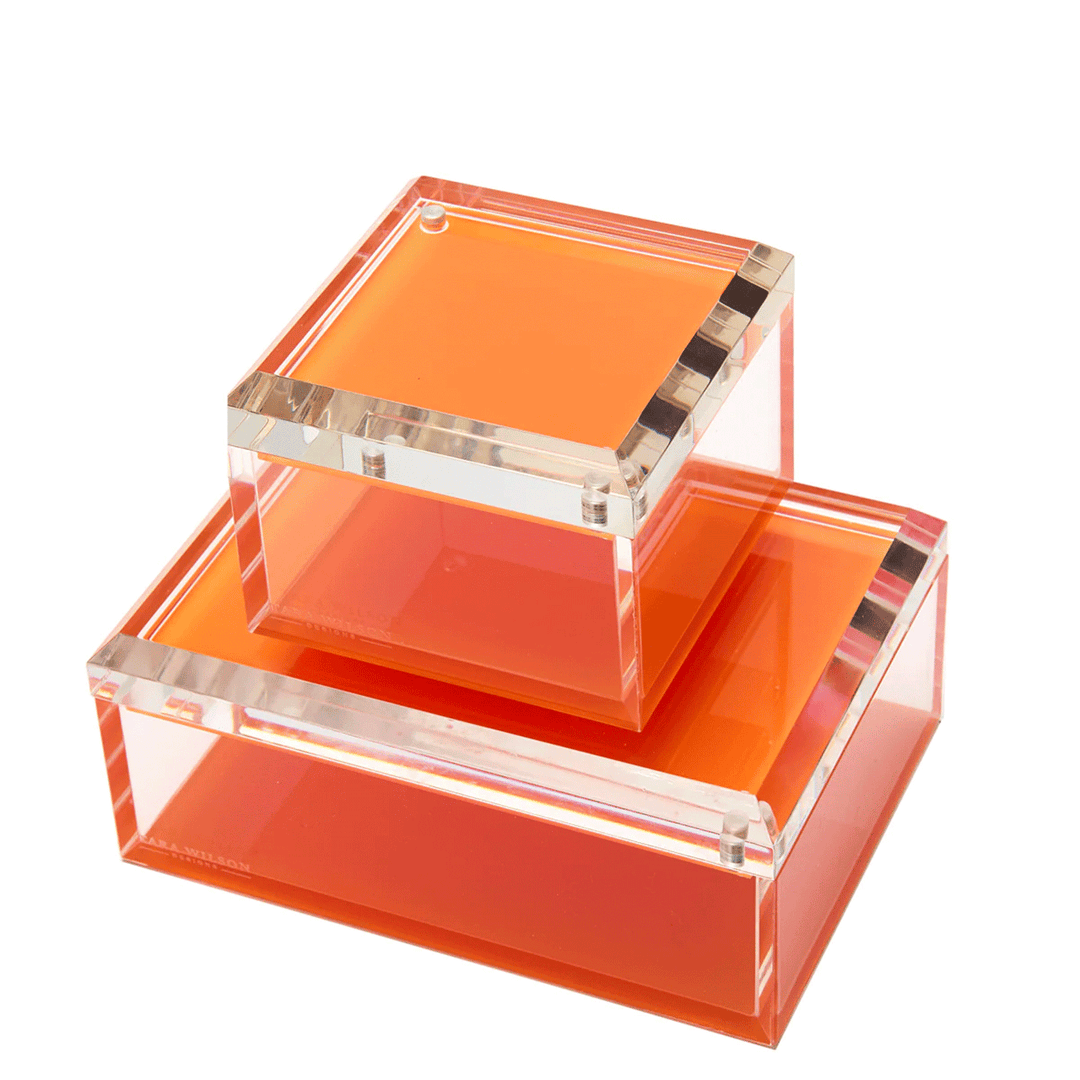 Orange Acrylic 5 x 7 Photo Box