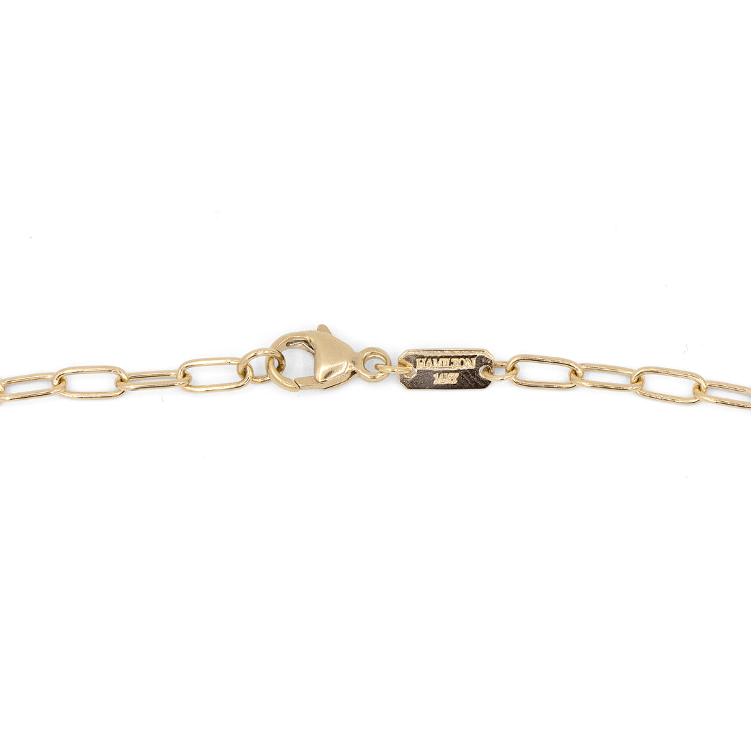 14k Yellow Recycled Gold Small 2.6mm Long Link Chain 18 Inch Necklace