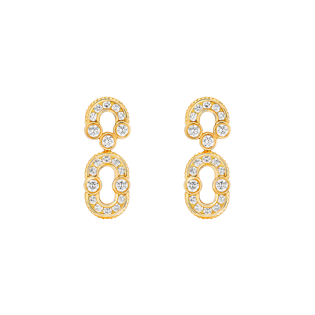 Viltier 18k Yellow Gold Magnetic Solo Diamond Earrings