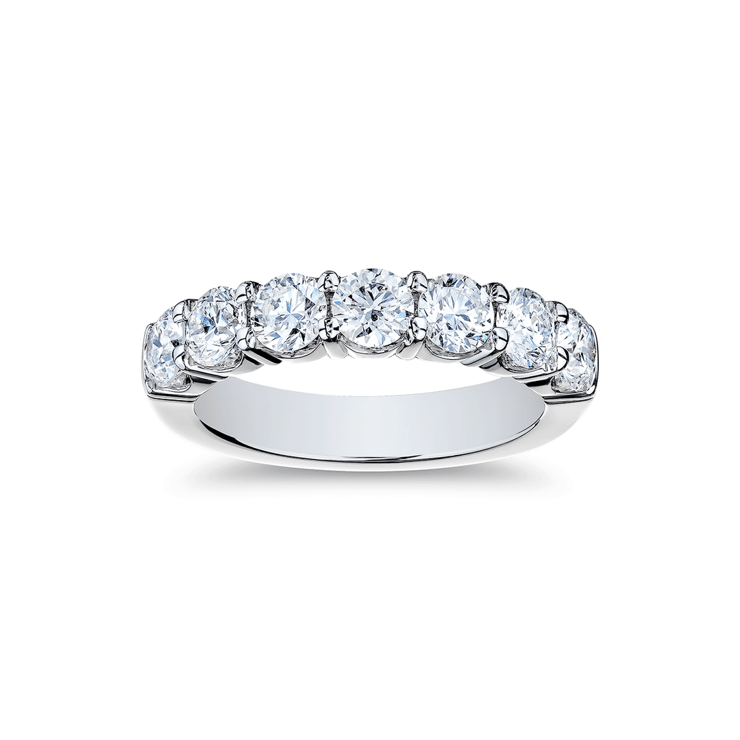 18k White Gold and 1.75 Total Weight Diamond Band