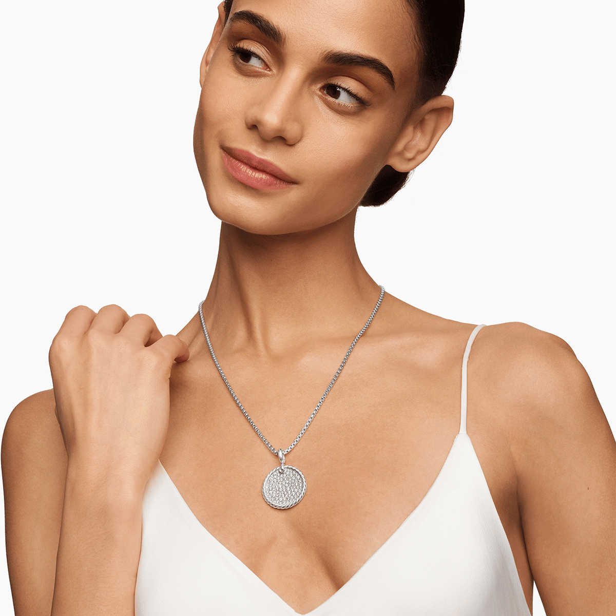 David Yurman Elements® Disc Pendant with Pavé Diamonds