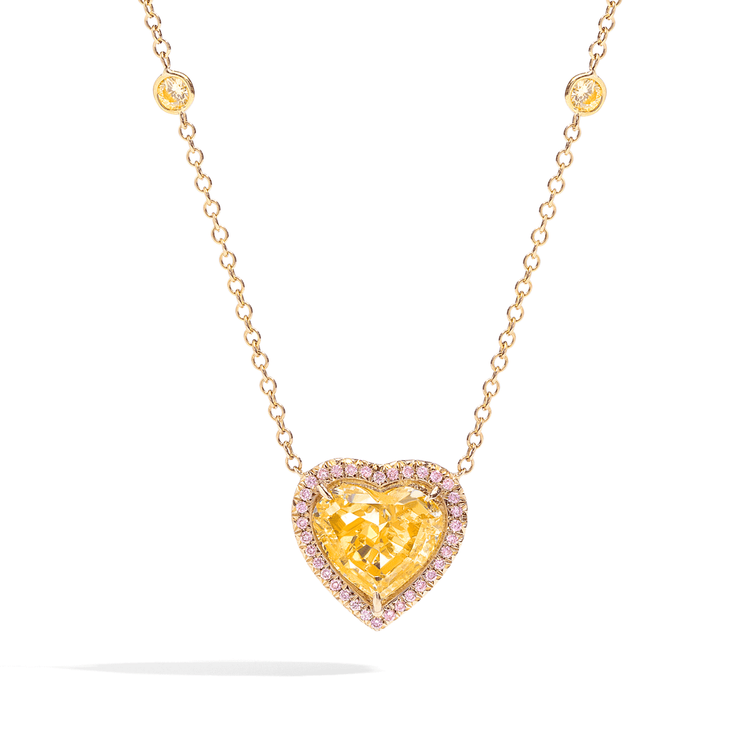 Hamilton Private Reserve Collection Fancy Yellow Diamond 4.76 Total Weight Pendant