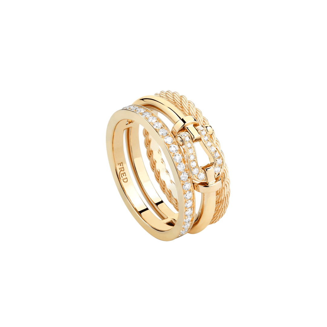 FRED Force 10 Rise 18k Yellow Gold and Diamond Ring