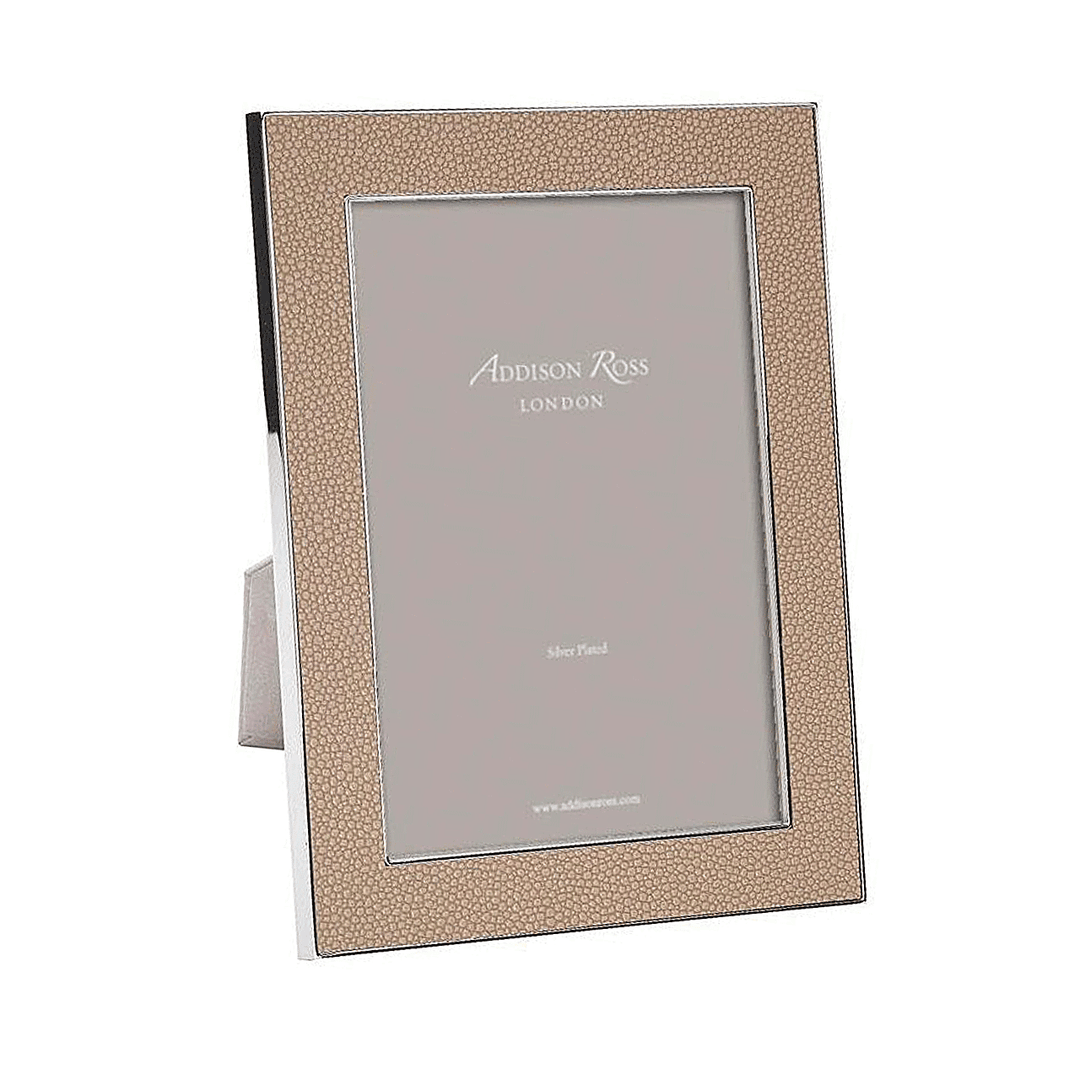 Sand Shagreen and Silver 8 x 10 Frame