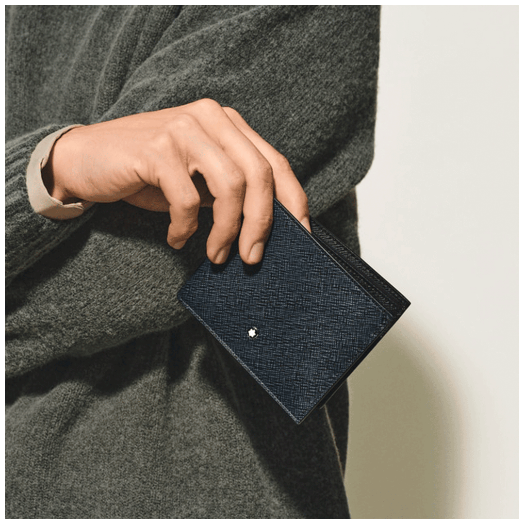 Montblanc Sartorial Wallet 6cc Tweed Blue
