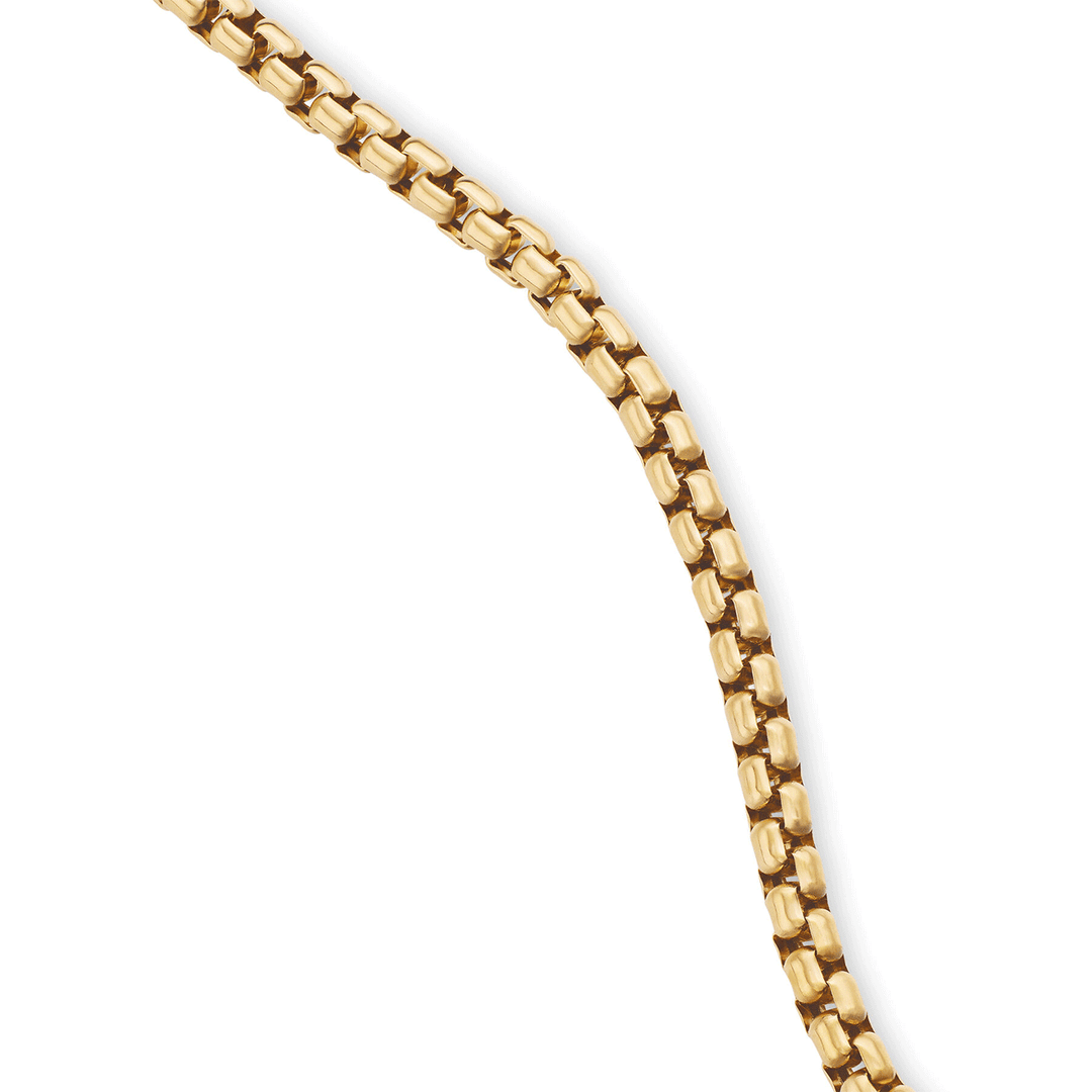 David Yurman Box Chain Necklace 18K Yellow Gold, 2.7mm