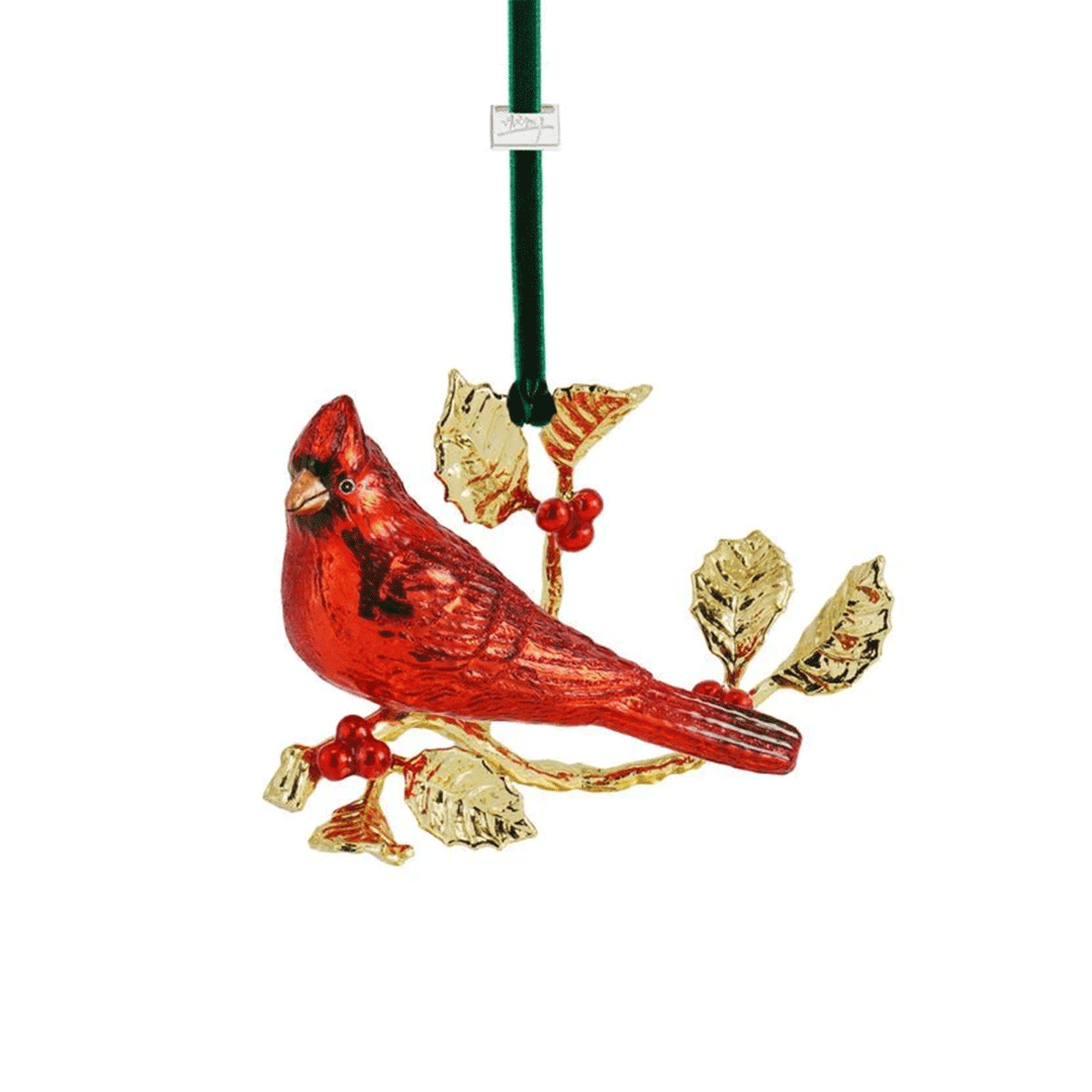 Michael Aram Cardinal Glass Ornament