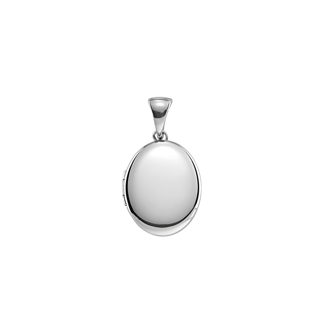 Hamilton Sterling Silver 17mm Oval Locket with Chain