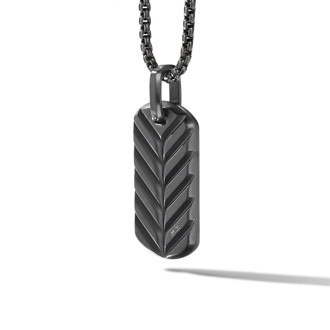 David Yurman Chevron Tag Black Titanium, 35mm