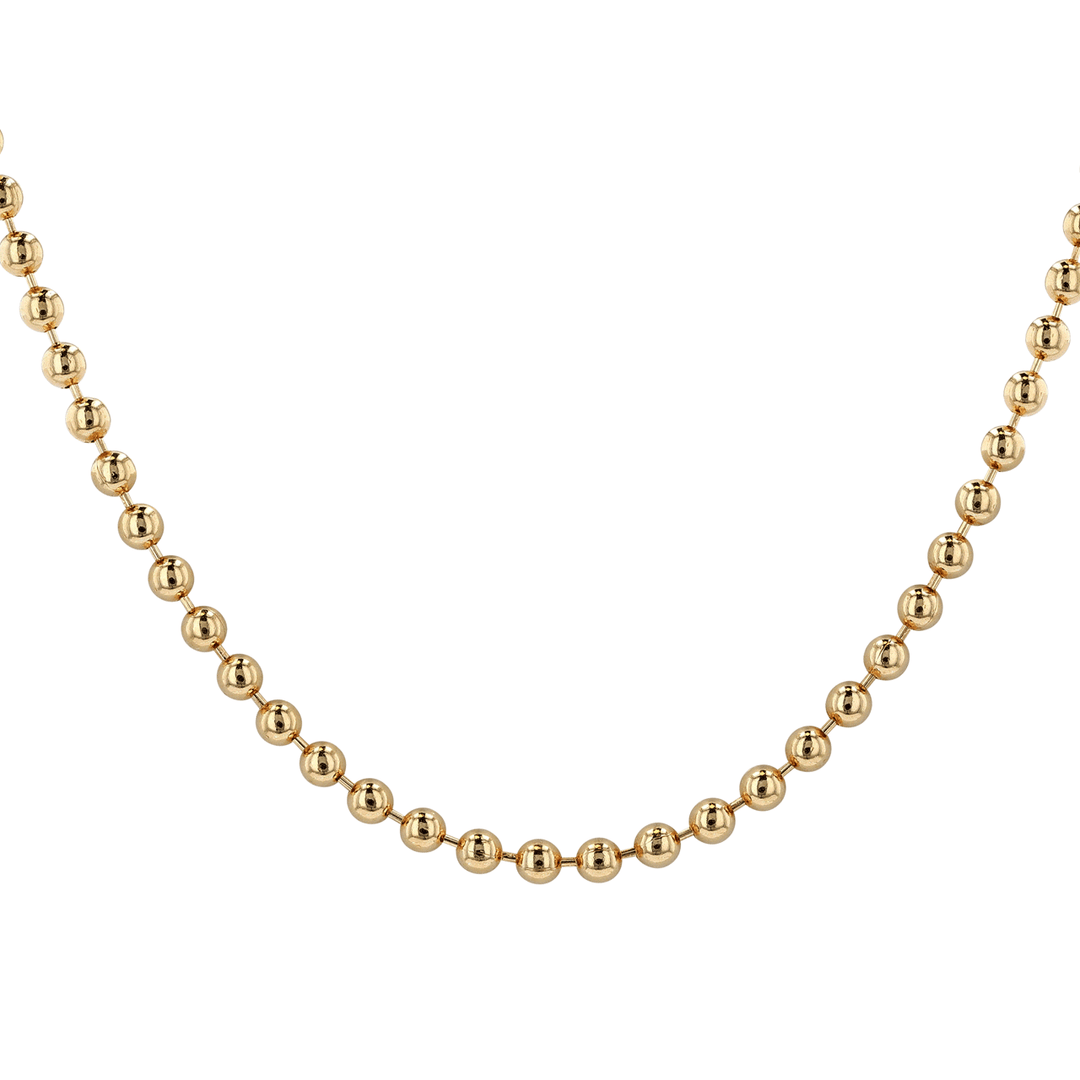 18k Yellow Gold 18 Inch 2mm Bead Chain