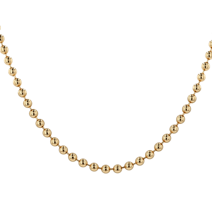 18k Yellow Gold 18 Inch 2mm Bead Chain