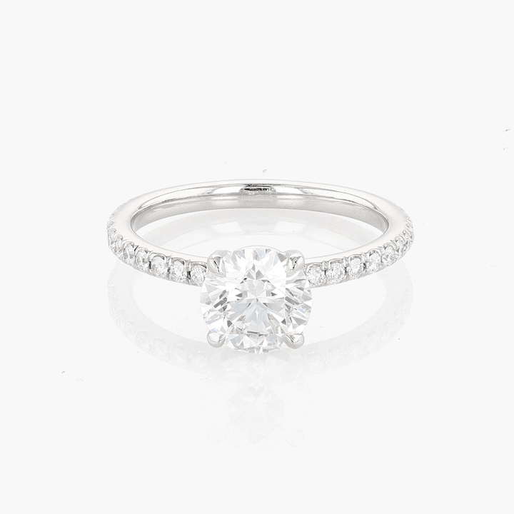 The Hamilton Silhouette Platinum and 1.57 Total Weight Diamond Engagement Ring