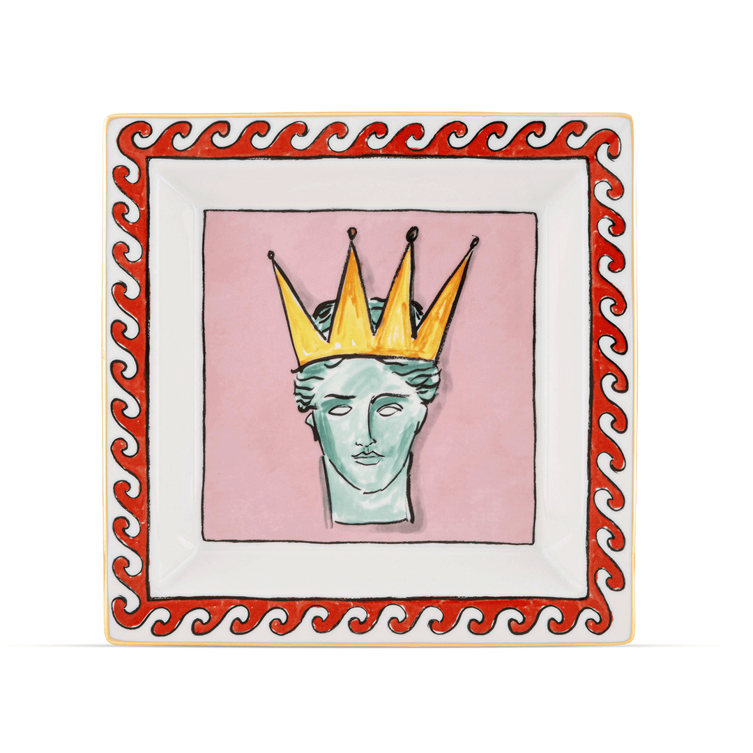 Ginori 1735 Il Viaggio Di Nettuno Pink Change Tray