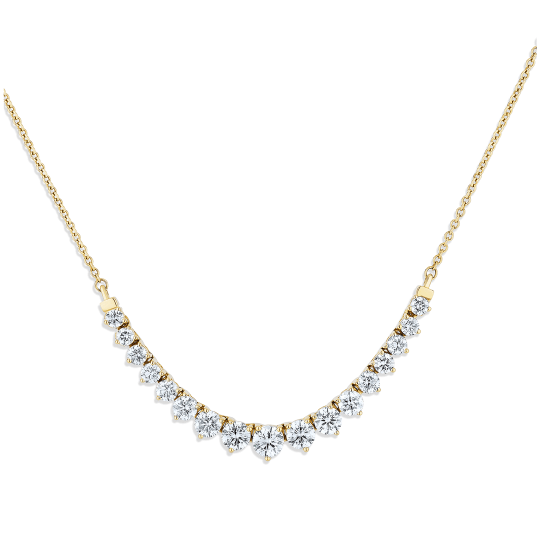 18k Yellow Gold and 2.05 Total Weight Diamond Flex Necklace