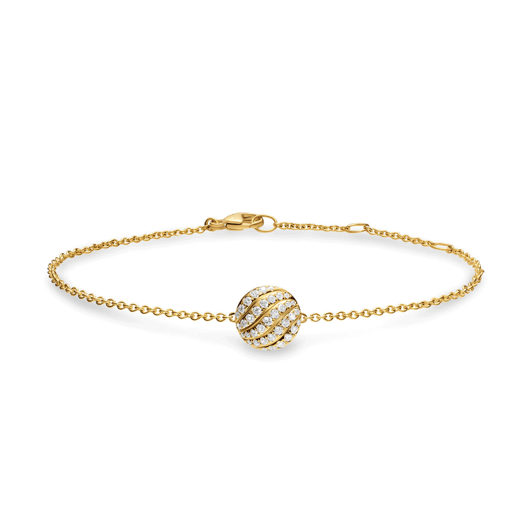 David Yurman Sculpted Cable Center Station Chain Bracelet