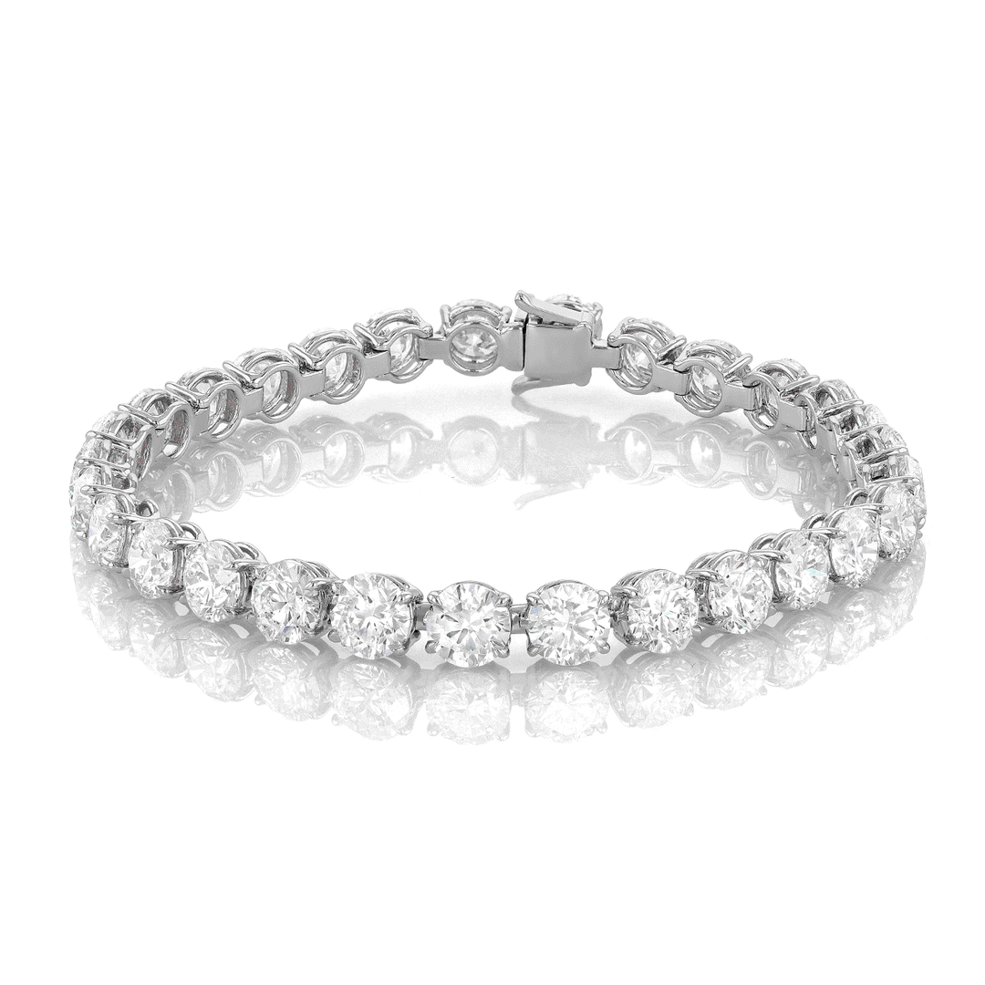 Hamilton Origin Platinum and 20.41 Total Weight Diamond Line Bracelet