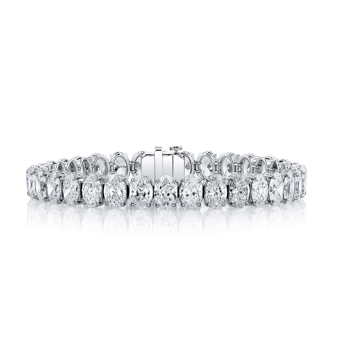 Hamilton Private Reserve Collection Platinum and Oval Diamond Bracelet