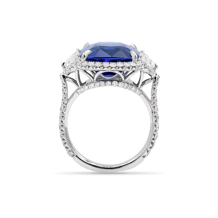 Private Reserve 11.93 Total Weight Blue Sapphire Ring