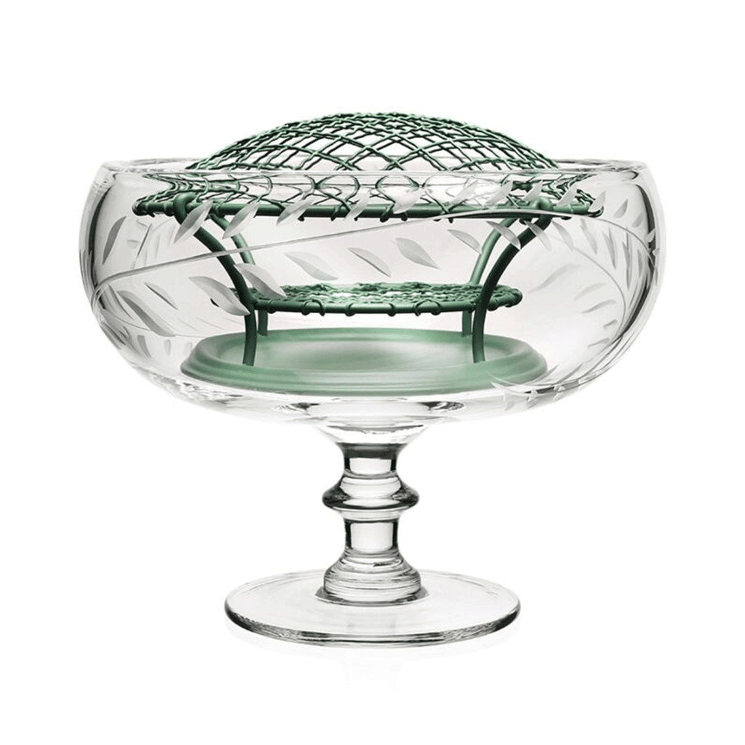 William Yeoward Jasmine Footed Rose Bowl and Wire