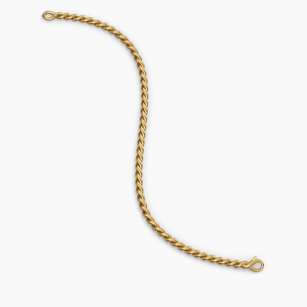 Sculpted Cable Chain Bracelet 18K Yellow Gold Medium