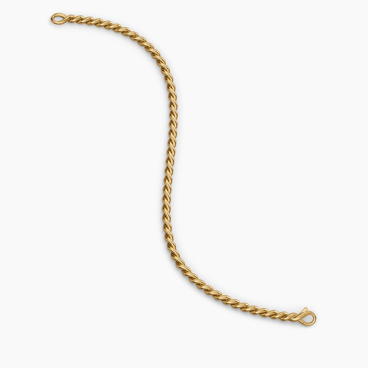 Sculpted Cable Chain Bracelet 18K Yellow Gold Medium