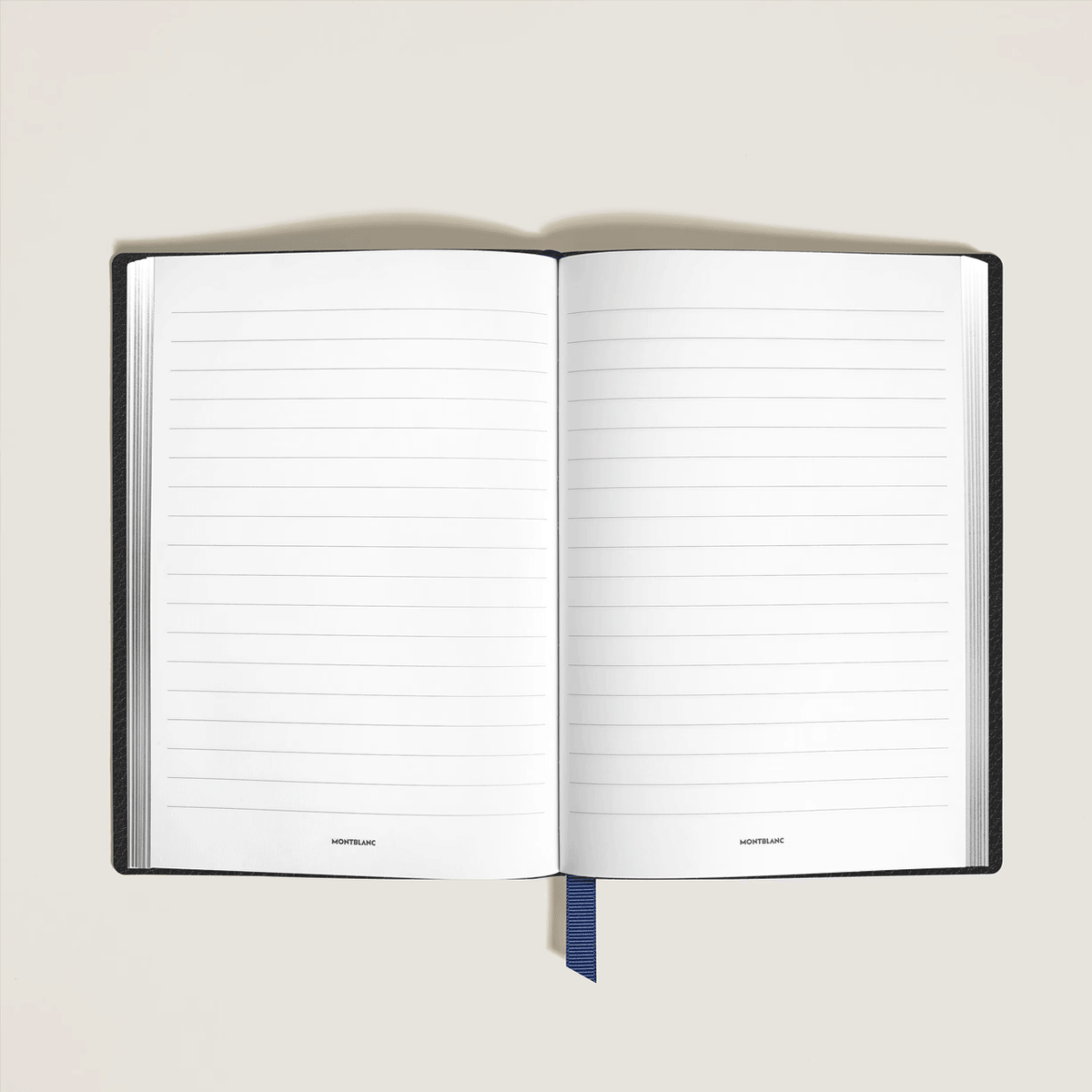 Montblanc Medium Notebook in Grain Leather, Lined Pages Black