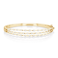 Hamilton Wave Collection 18k Yellow Gold Three Row Diamond Bracelet