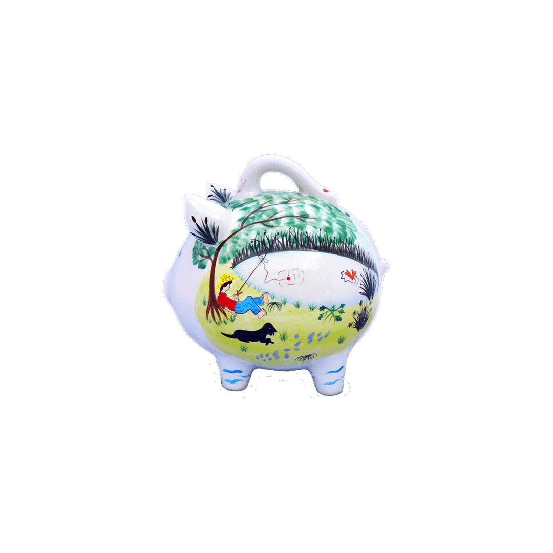 Gone Fishin' Middle Piggy Bank