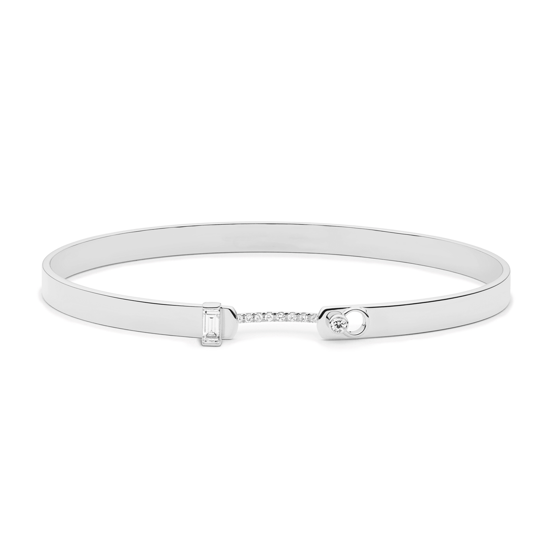 Nouvel Heritage 18k White Gold Dinner Date Mood Bracelet