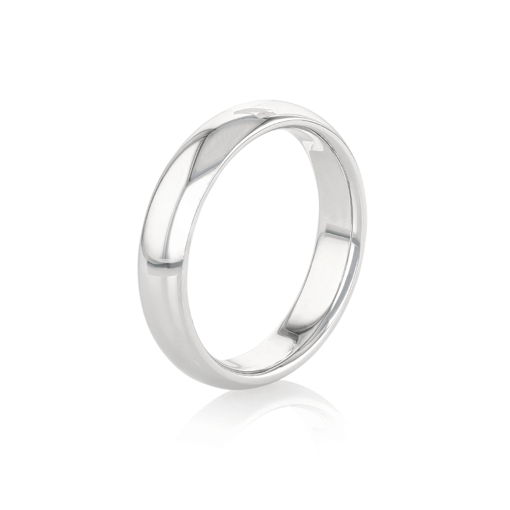 Hamilton Collection 14k White Recycle Gold 5mm Comfort Fit Wedding Band