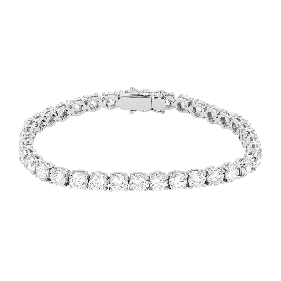 Classic 18k Gold and Diamond 11.54 Total Weight Line Bracelet