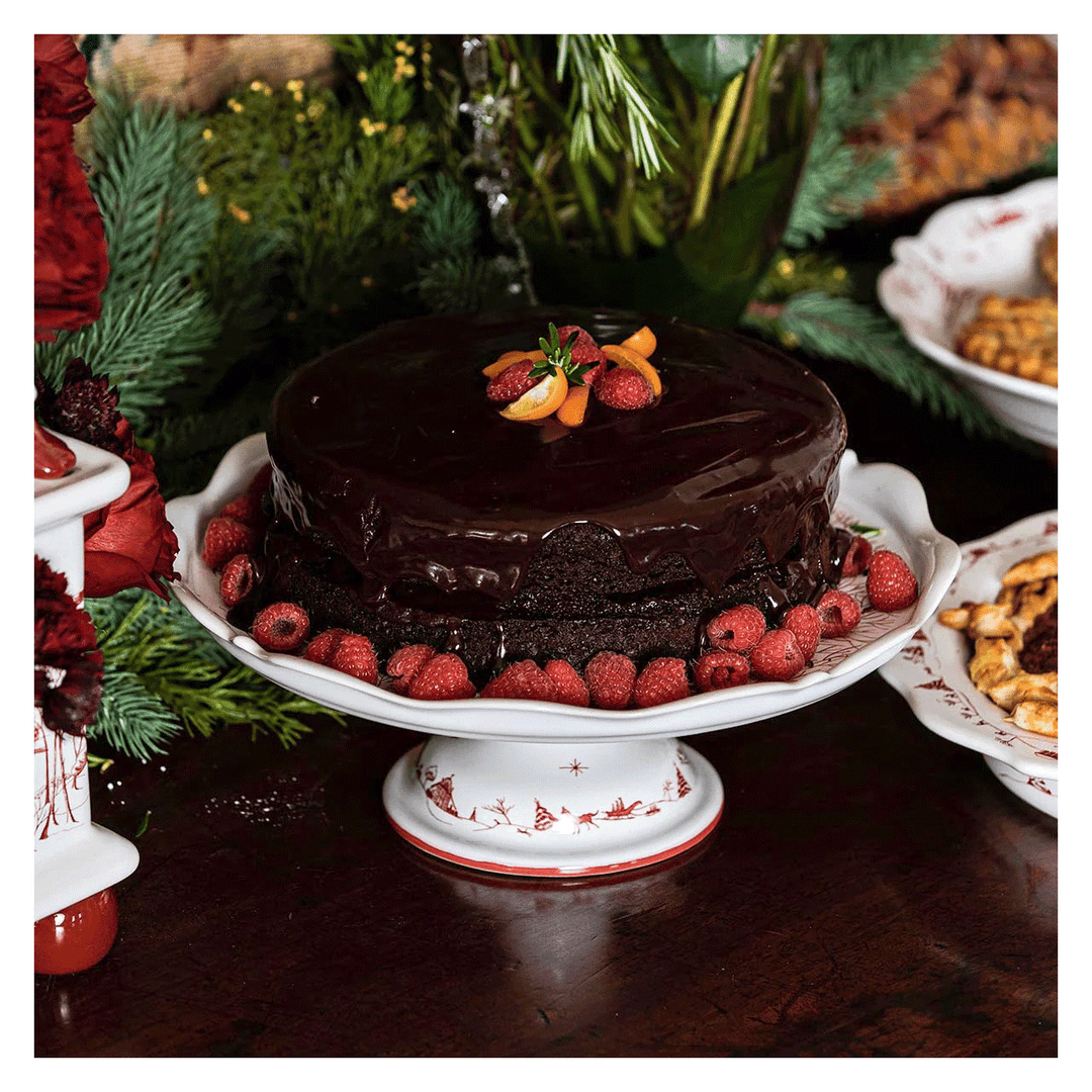 Juliska Country Estate Winter Frolic Cake Stand