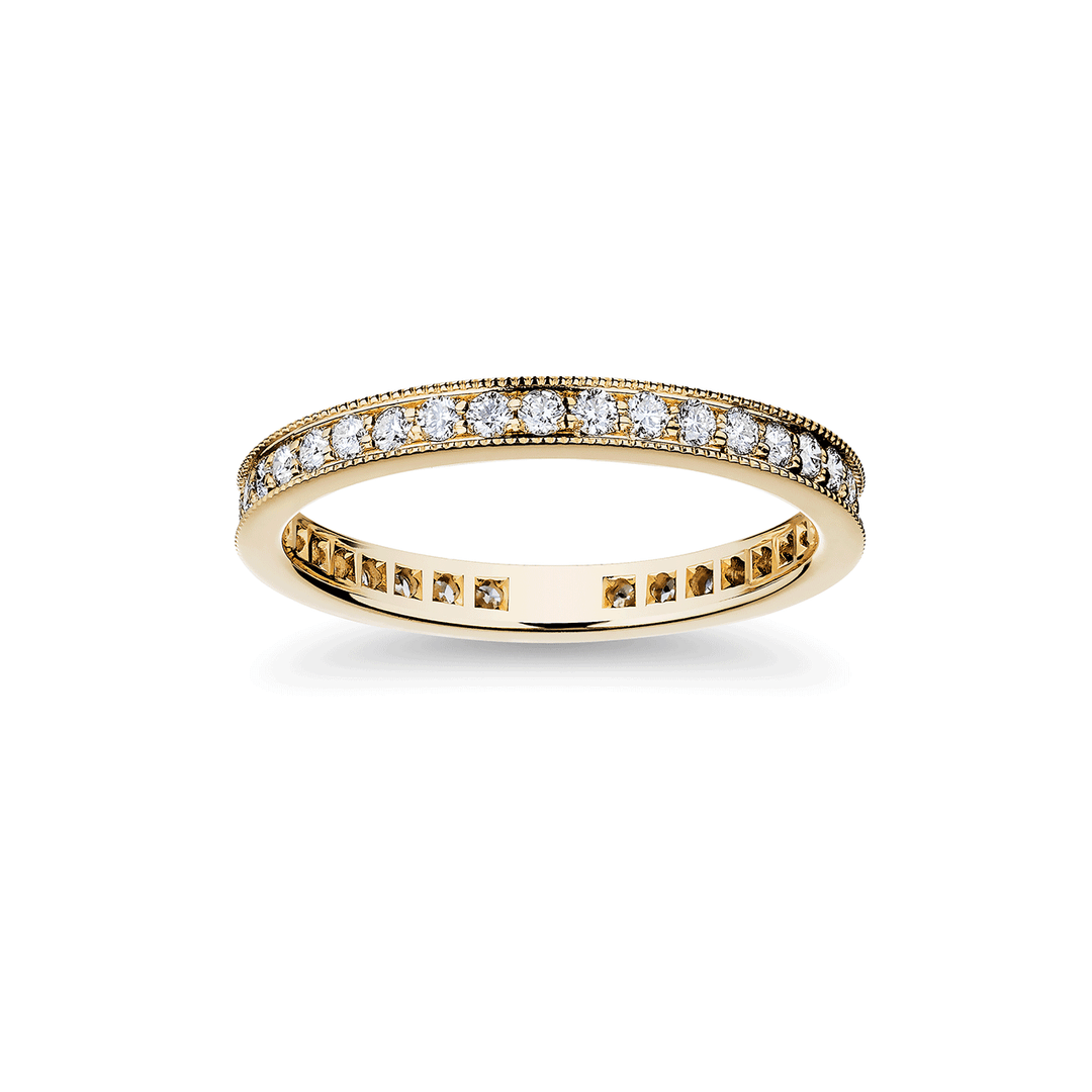 18k Yellow Gold and Diamond .56 Total Weight Eternity Band