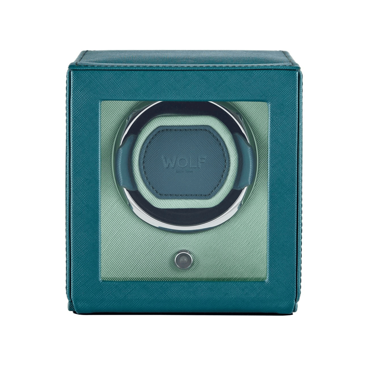 Wolf Designs Cub Single Watch Winder with Cover Mint/Teal